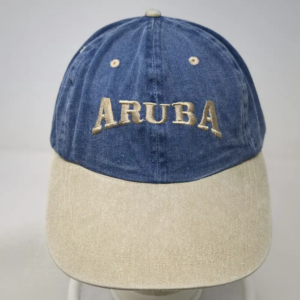 ATT Headwear Baseball Cap Blue One Size Aruba Embroidery Adjustable Two Tone Hat